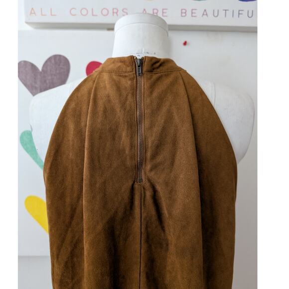 blush noir faux suede crop top - Picture 4 of 11